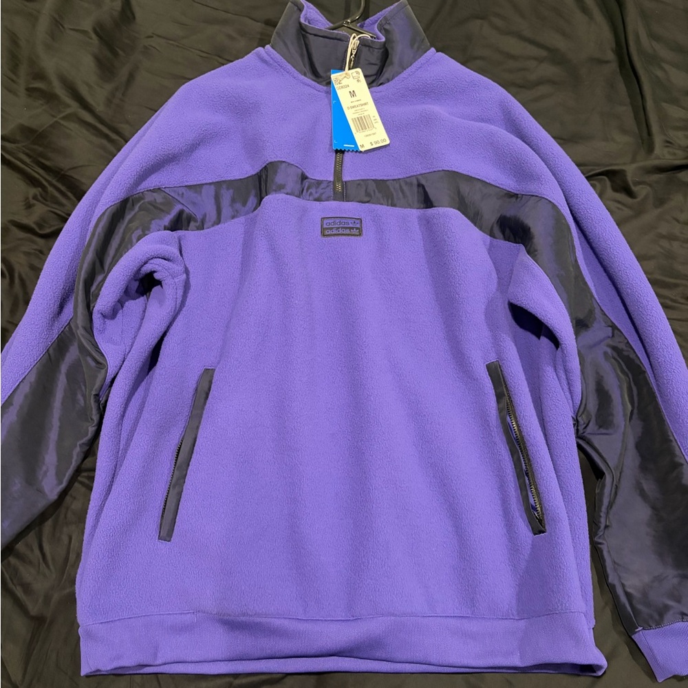 Adidas Originals R.Y.V Purple Quarter Zip Fleece Jacket